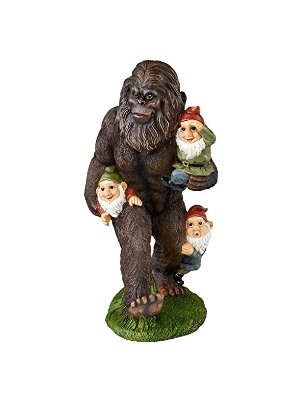 Schlepping the Garden Gnomes Bigfoot Yeti Indoor/Outdoor Garden